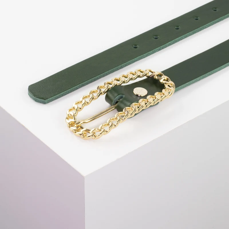 Ledergürtel 2,5cm mit Schnalle Venedig