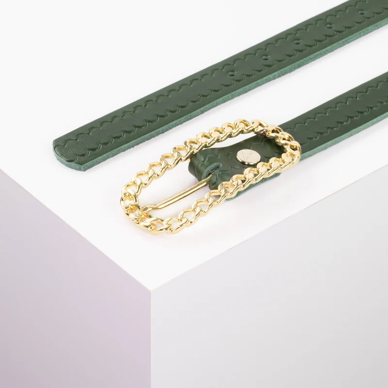 Ledergürtel 2,5cm mit Schnalle Venedig