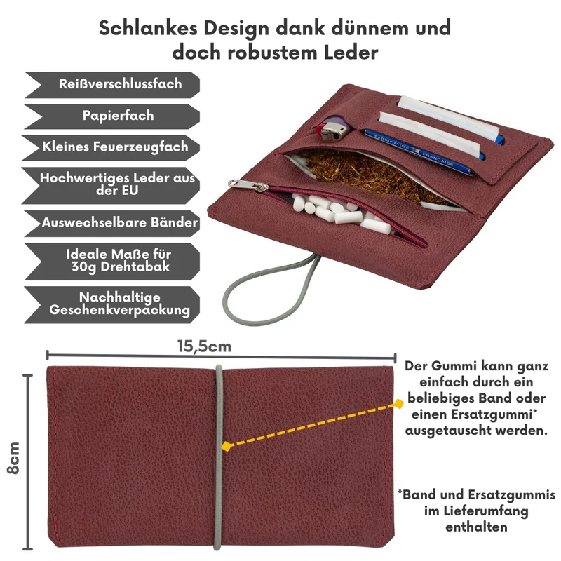 Leder-Tabaktasche Sintra