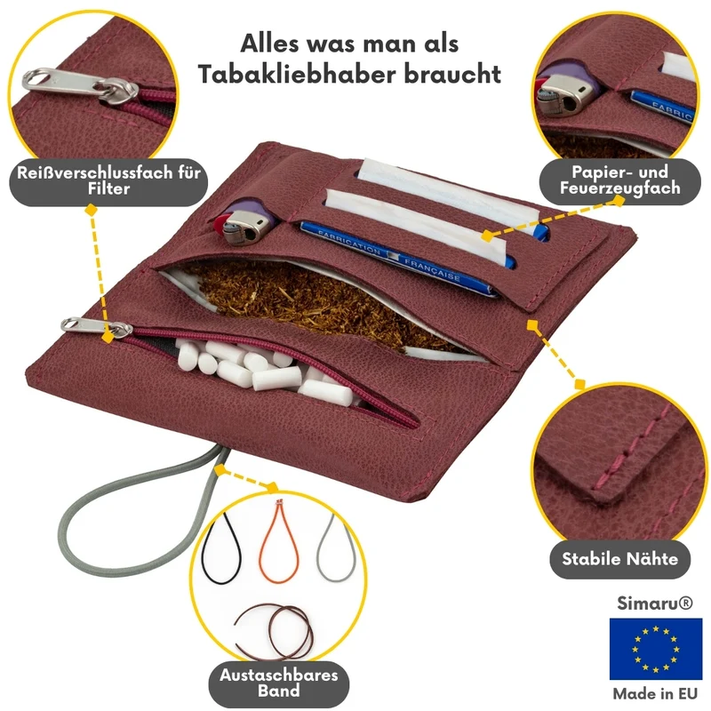 Leder-Tabaktasche Sintra