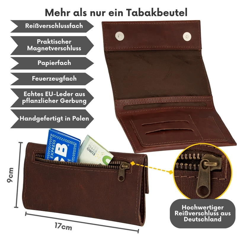 Leder-Tabaktasche Luz