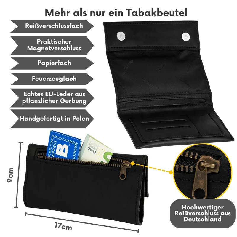 Leder-Tabaktasche Luz