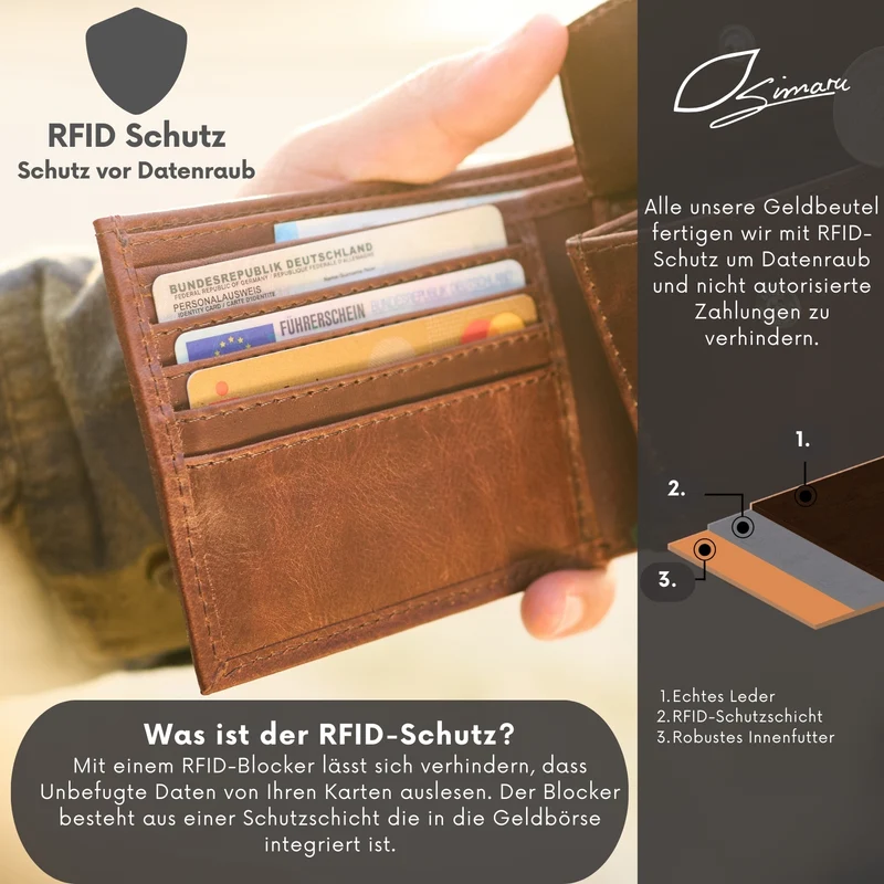 Leder-Geldbeutel MAEL