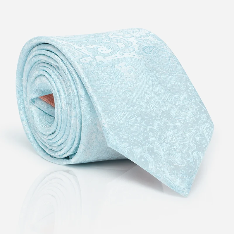 LELIO bleu paisley – Seidenkrawatte im Paisley-Dessin