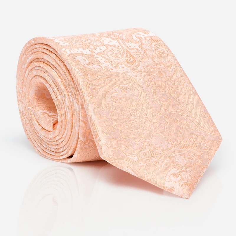 LELIO nude paisley – Seidenkrawatte im Paisley-Dessin