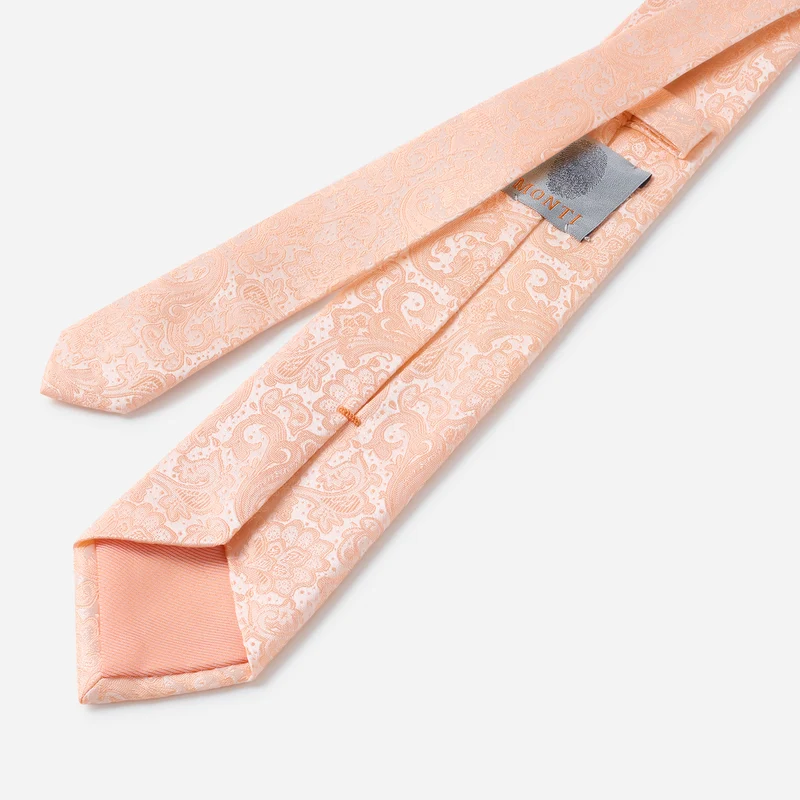 LELIO nude paisley – Seidenkrawatte im Paisley-Dessin