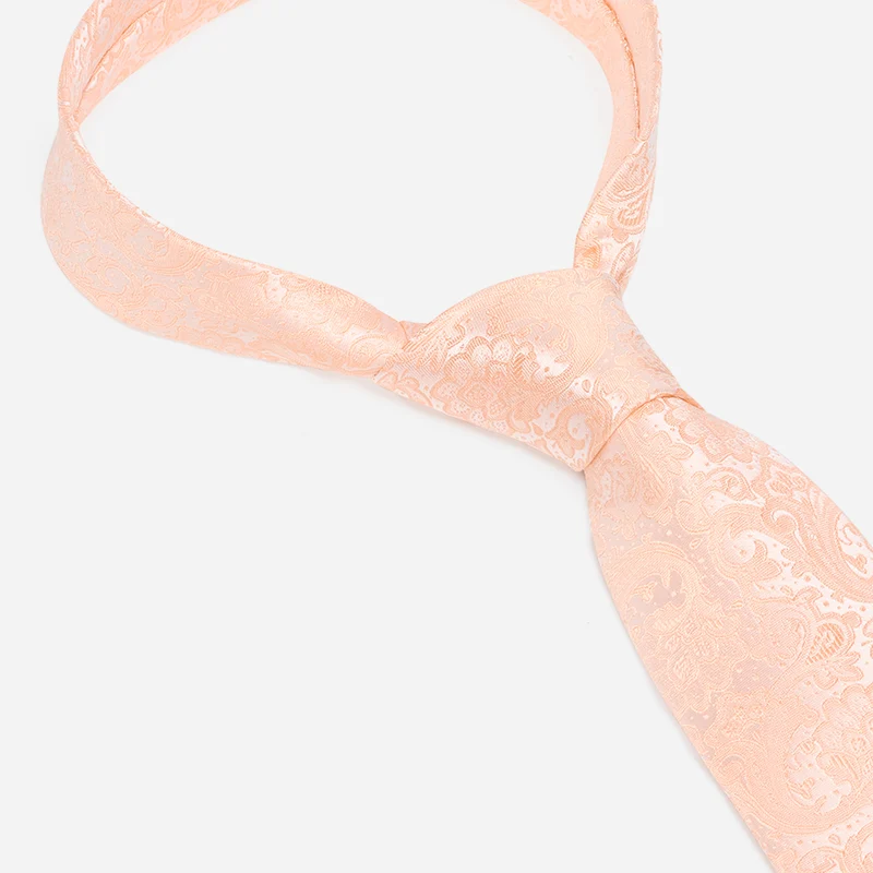 LELIO nude paisley – Seidenkrawatte im Paisley-Dessin