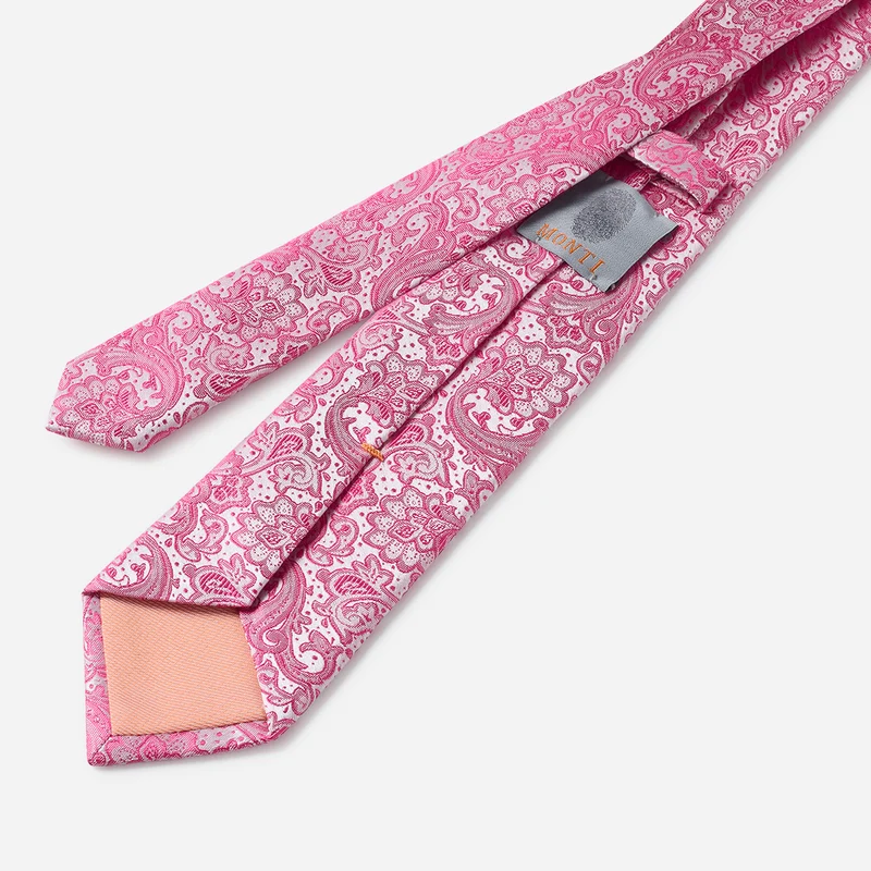 LELIO pink paisley – Seidenkrawatte im Paisley-Dessin