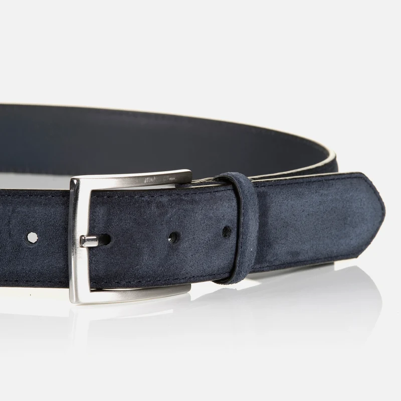 MONTREAL navy uni – Veloursledergürtel Herren 3,5 cm
