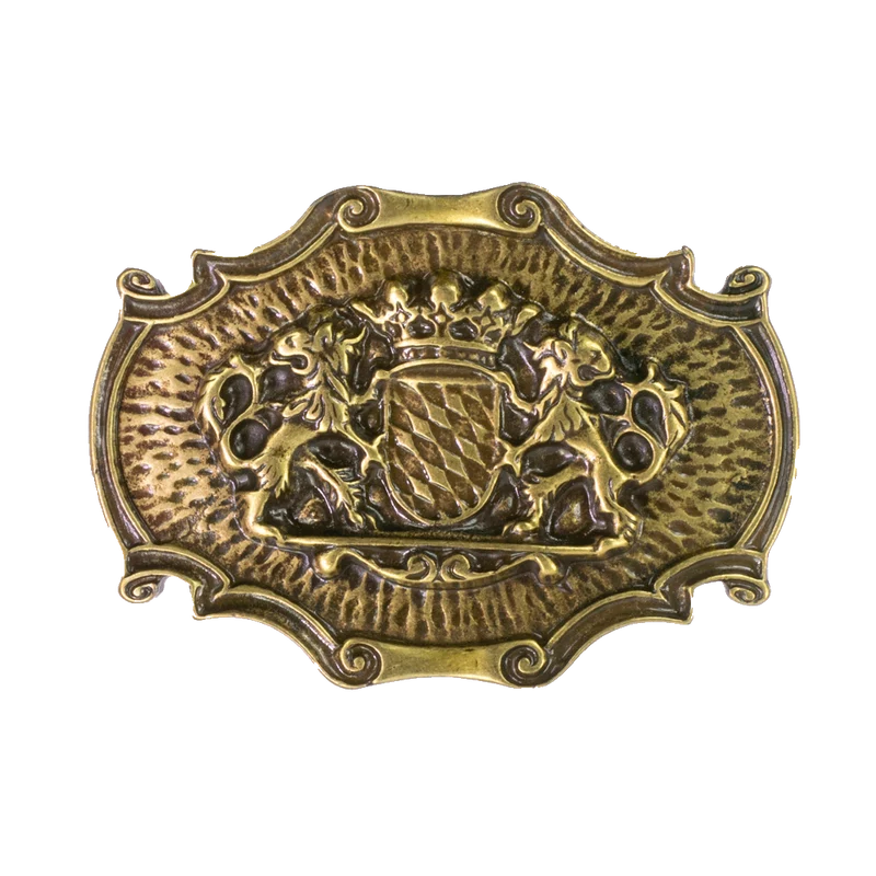 Gürtelschnalle 4cm Bayern Tracht messing