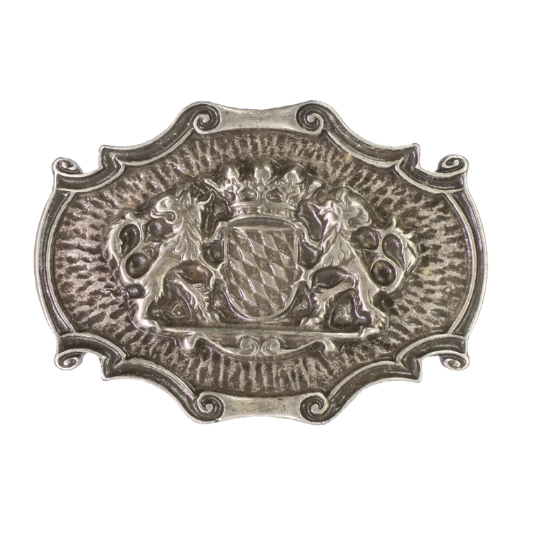 Gürtelschnalle 4cm Bayern Tracht silber
