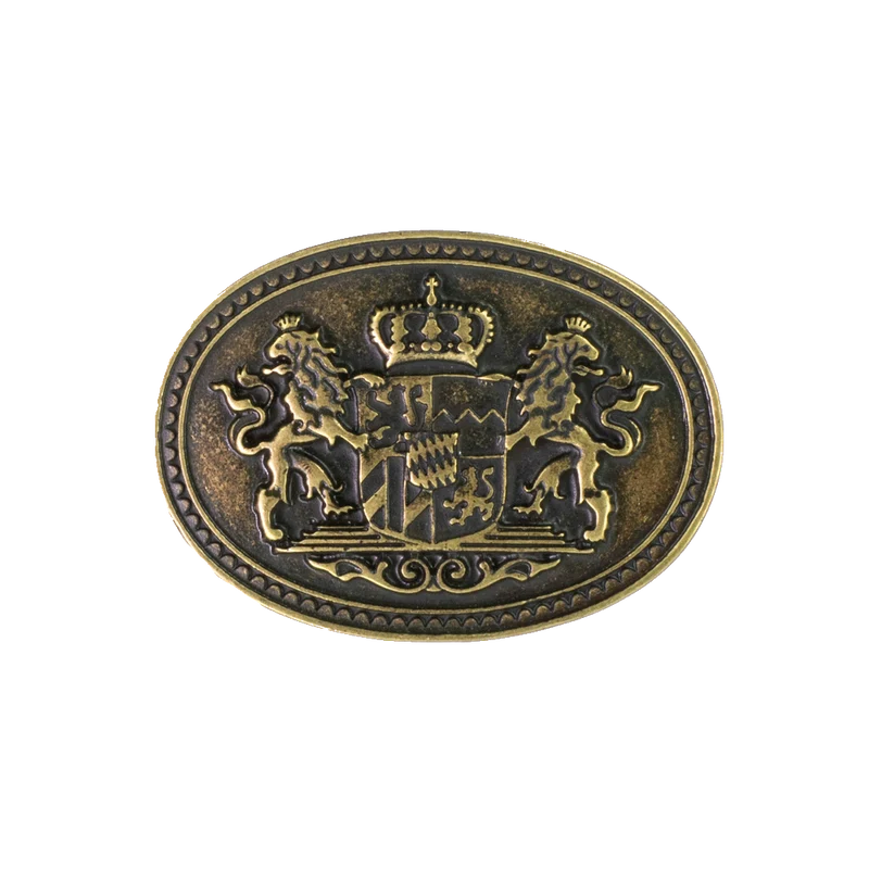 Gürtelschnalle 4cm Bayern Wappen messing