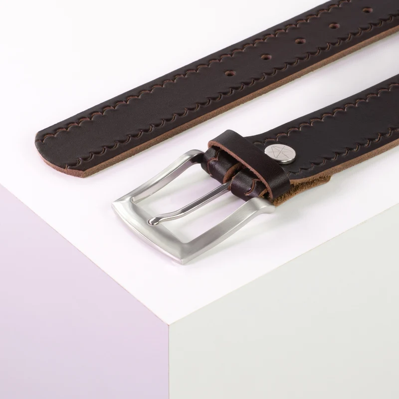 Ledergürtel 4cm mit Schnalle Bangkok