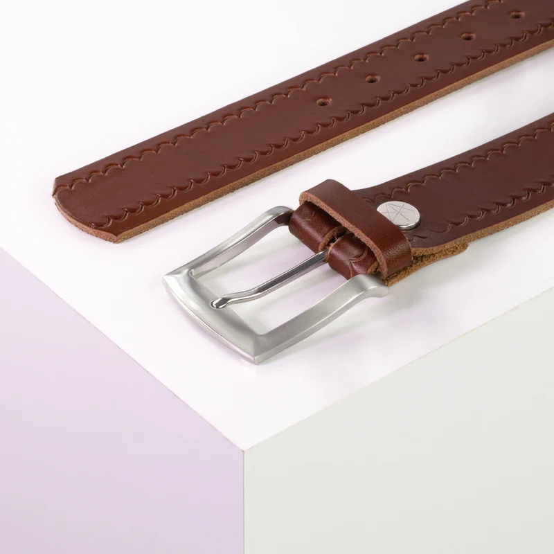 Ledergürtel 4cm mit Schnalle Bangkok