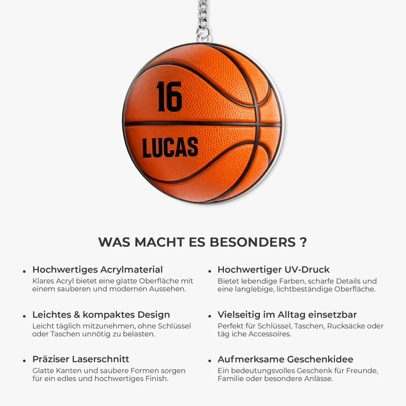 Sportarten - Acryl Schlüsselanhänger Personalisiert Männer Frauen