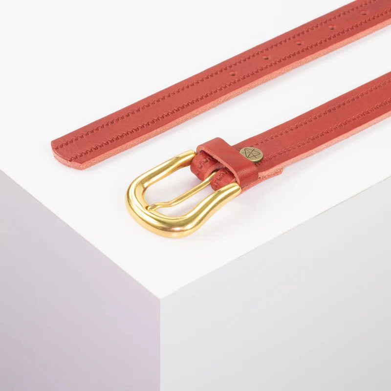 Ledergürtel 2,5cm mit Schnalle Lissabon