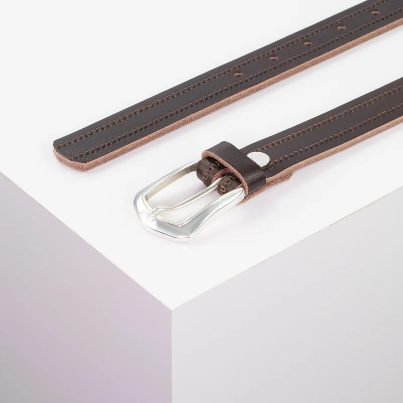 Ledergürtel 2,5cm mit Schnalle Auckland