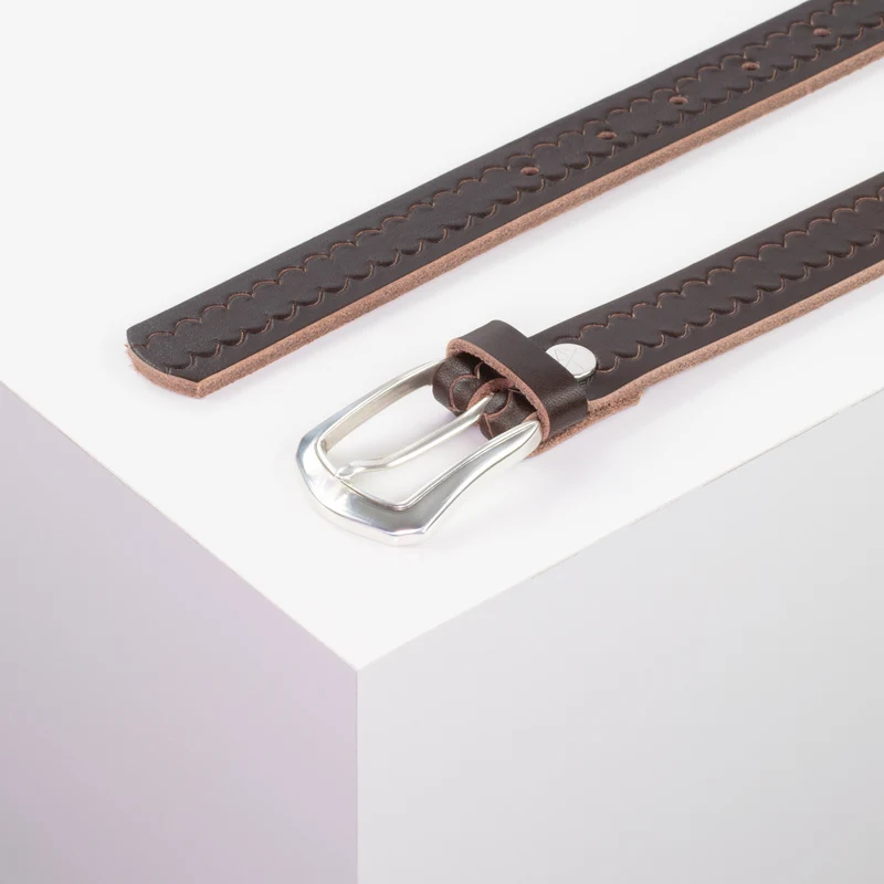 Ledergürtel 2,5cm mit Schnalle Auckland