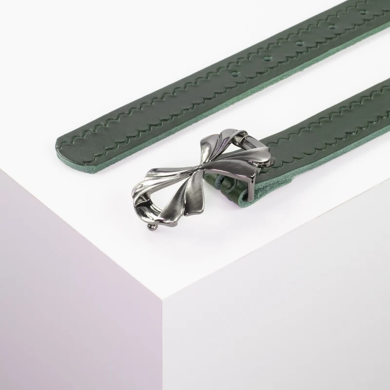 Ledergürtel 3cm mit Schnalle Paris