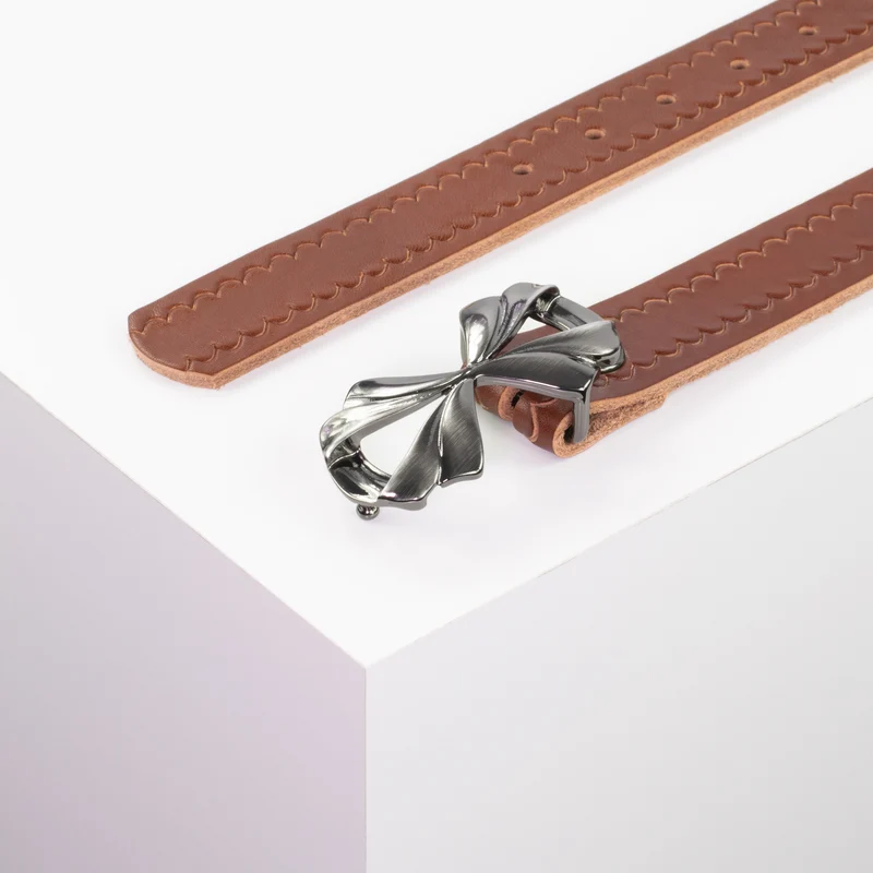 Ledergürtel 3cm mit Schnalle Paris