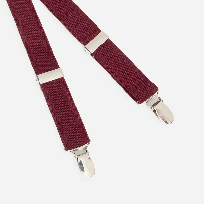 VICO bordeaux uni – Herren-Hosenträger