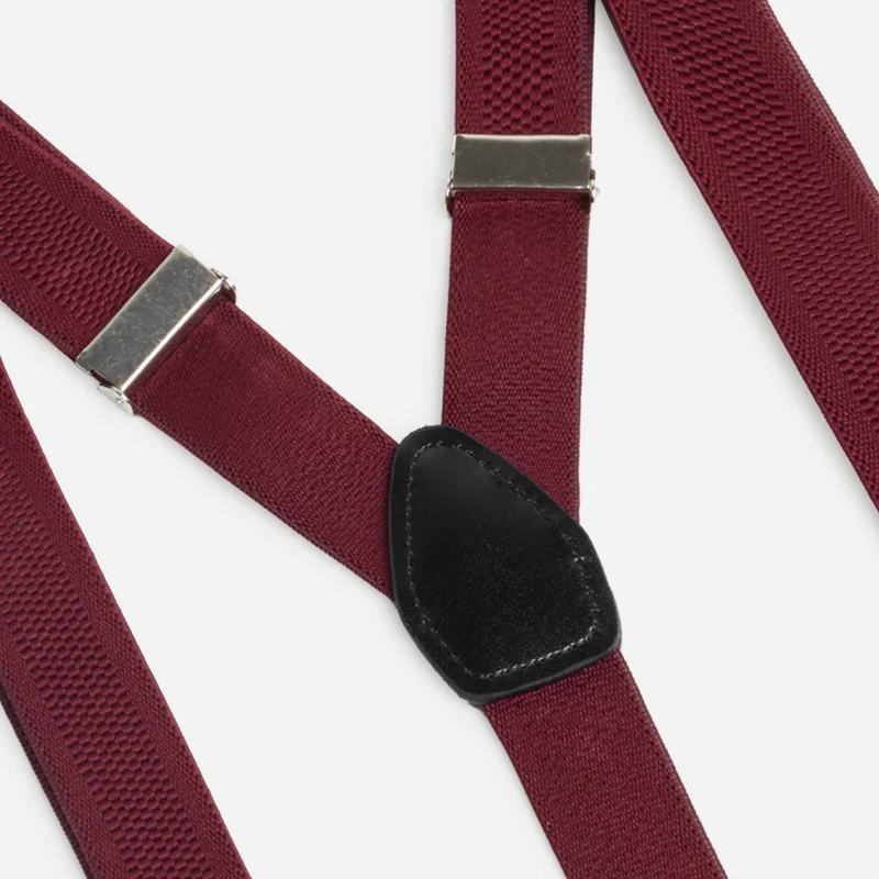 VICO bordeaux uni – Herren-Hosenträger