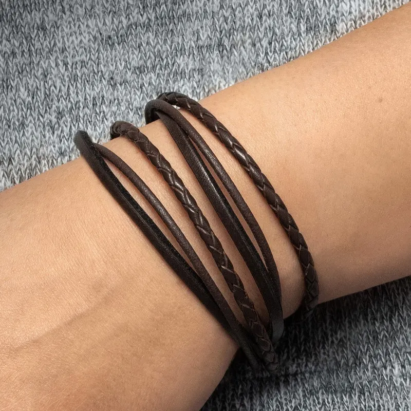 Wickelarmband glatt & geflochten