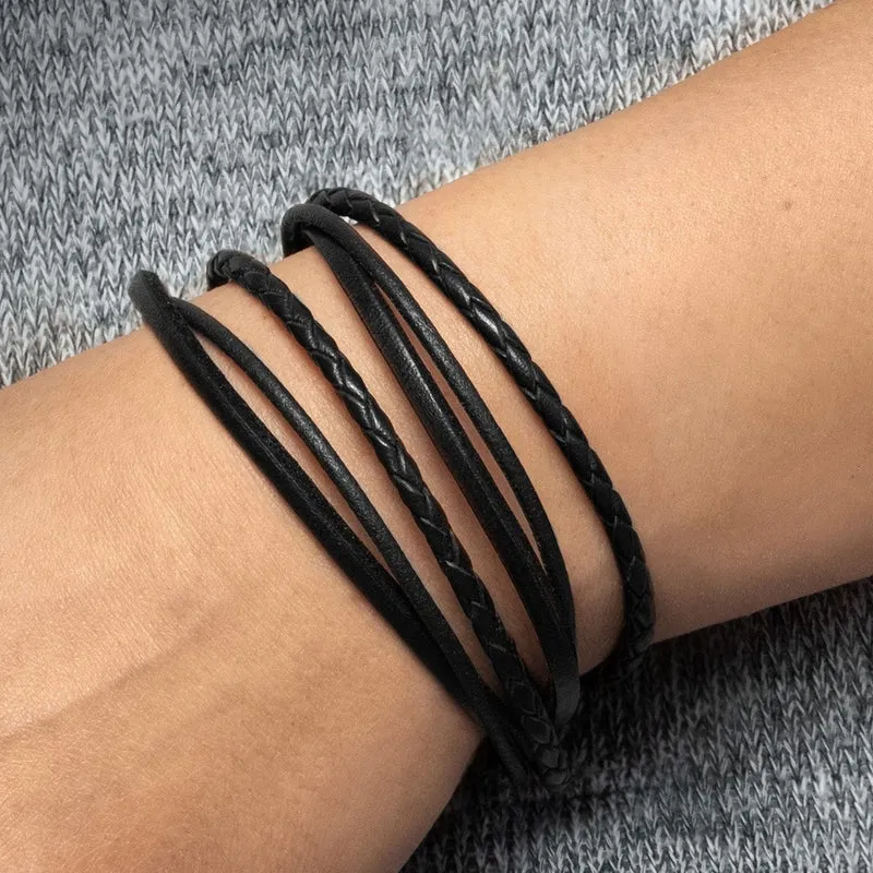 Wickelarmband glatt & geflochten