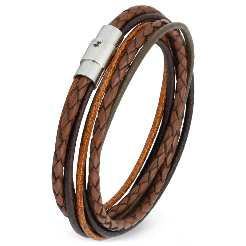 Wickelarmband glatt & geflochten