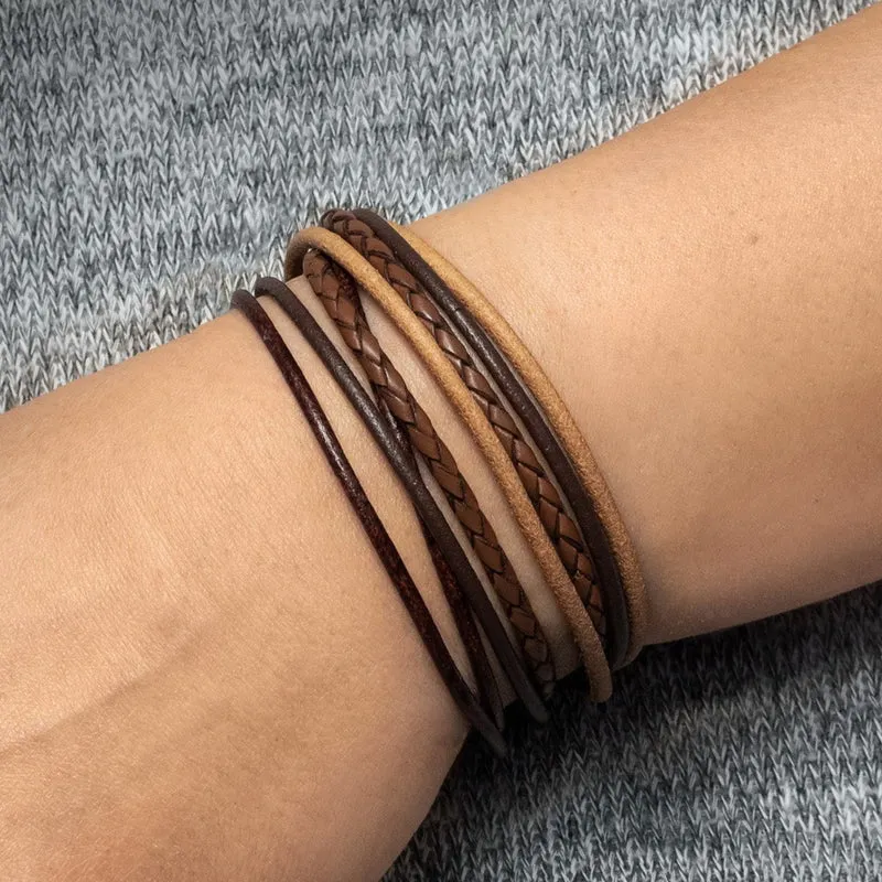 Wickelarmband glatt & geflochten