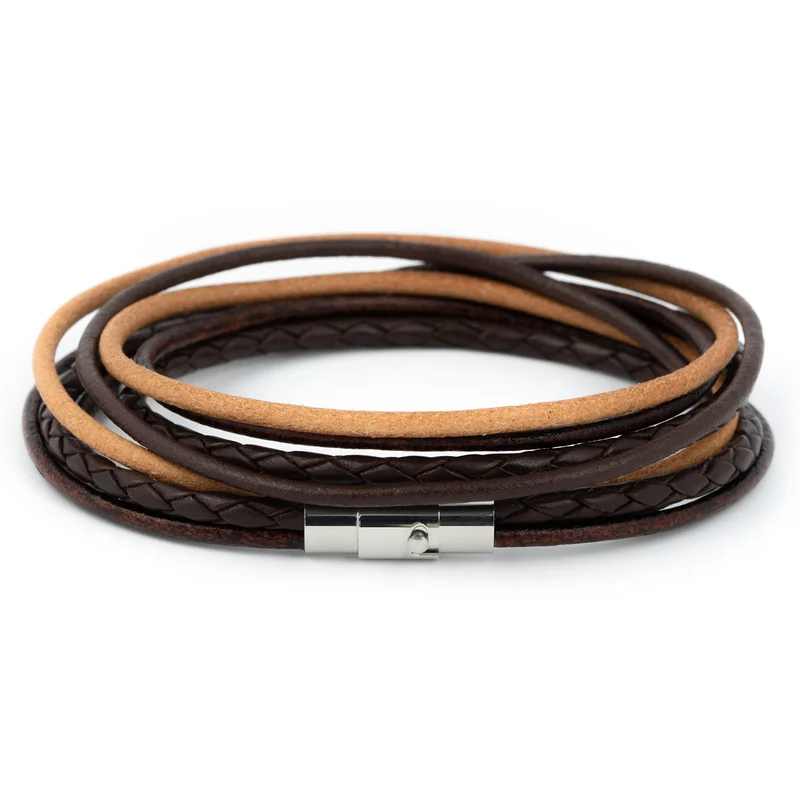 Wickelarmband glatt & geflochten