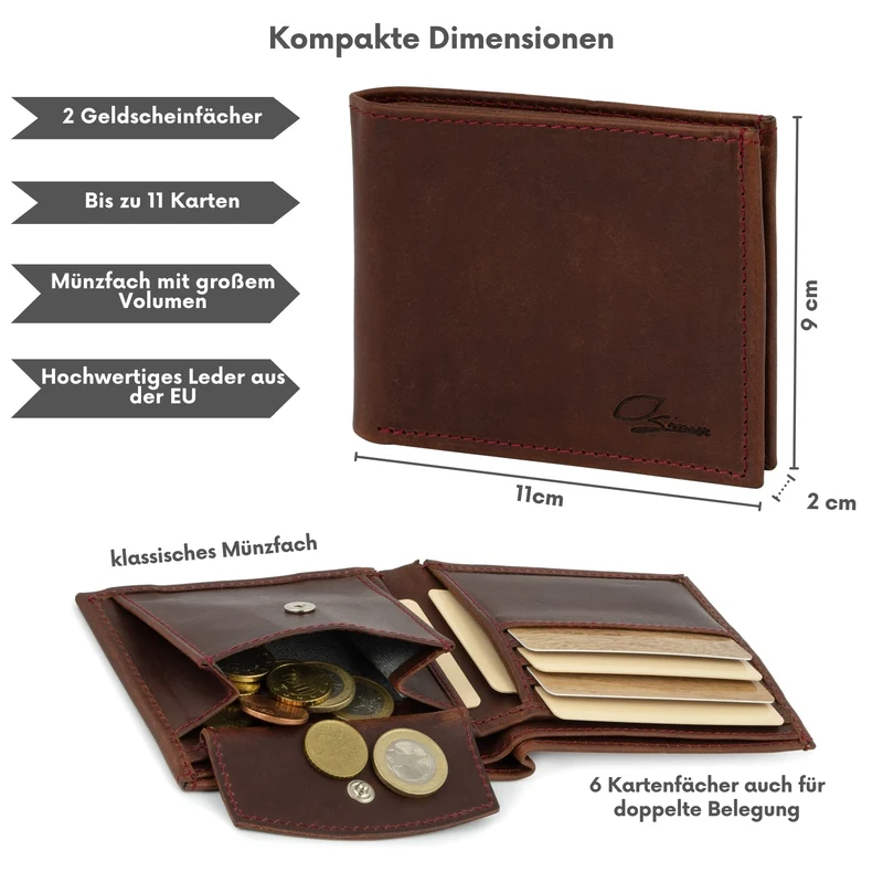 Leder-Brieftasche Ceasar
