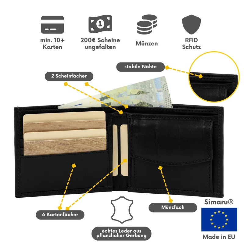Leder-Brieftasche Ceasar