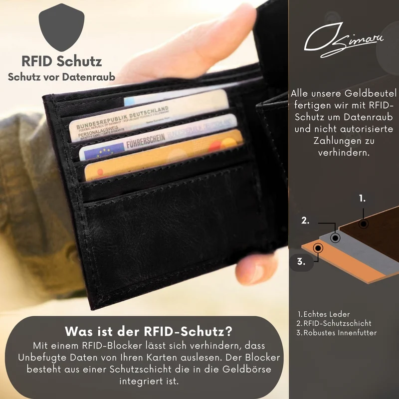 Leder-Brieftasche Ceasar