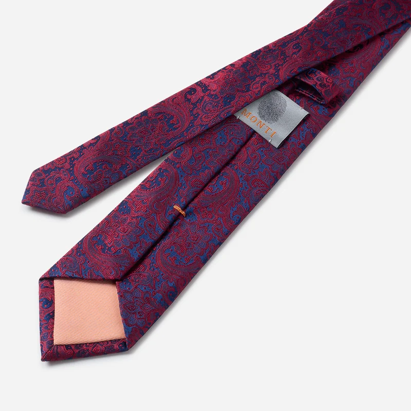 LUAN red paisley – Seidenkrawatte im Paisley-Dessin