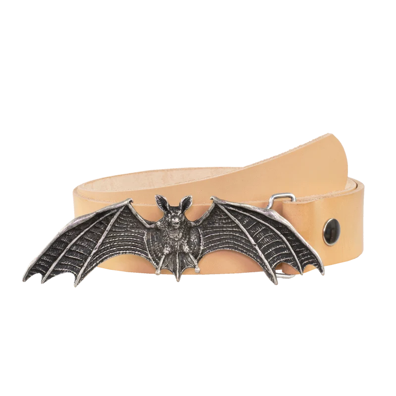 Ledergürtel 4cm mit Schnalle Fledermaus