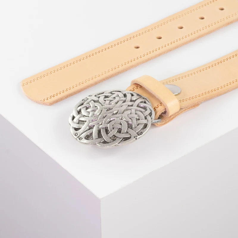 Ledergürtel 4cm mit Schnalle Gordischer Knoten