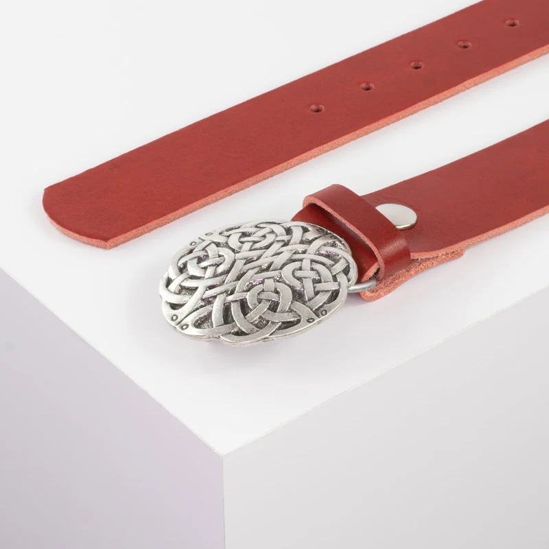 Ledergürtel 4cm mit Schnalle Gordischer Knoten