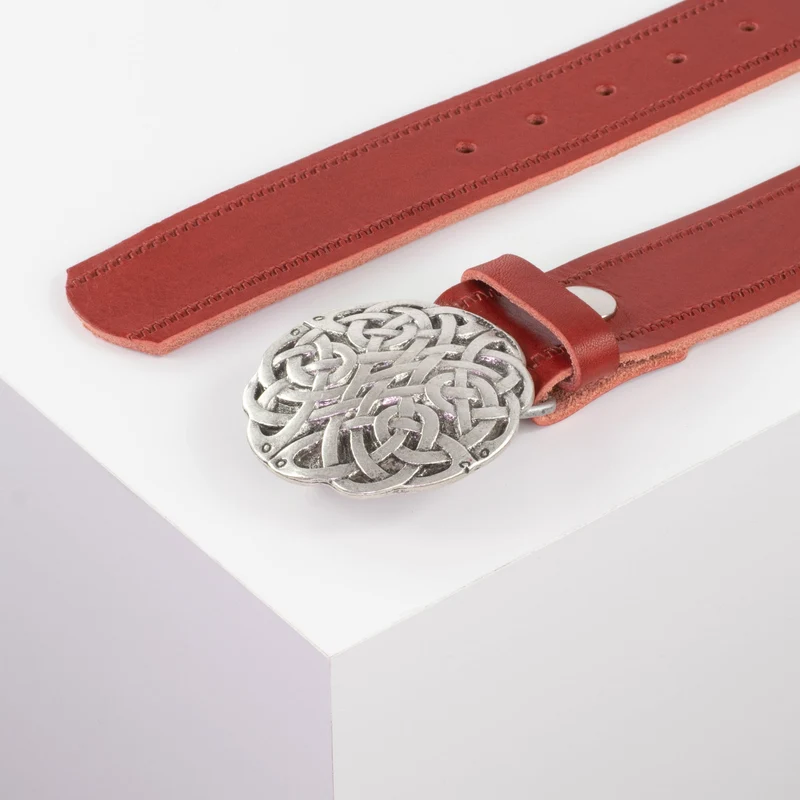 Ledergürtel 4cm mit Schnalle Gordischer Knoten
