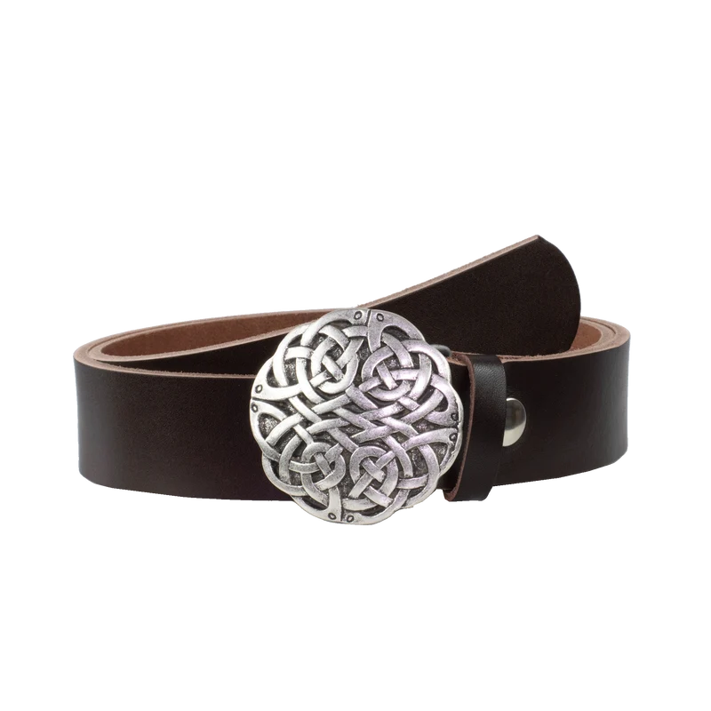 Ledergürtel 4cm mit Schnalle Gordischer Knoten
