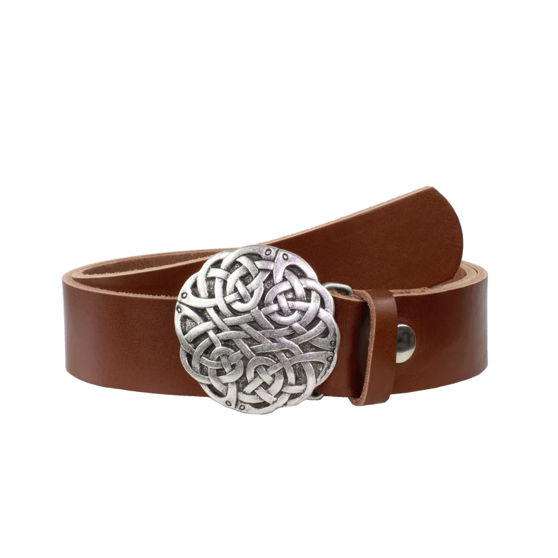 Ledergürtel 4cm mit Schnalle Gordischer Knoten