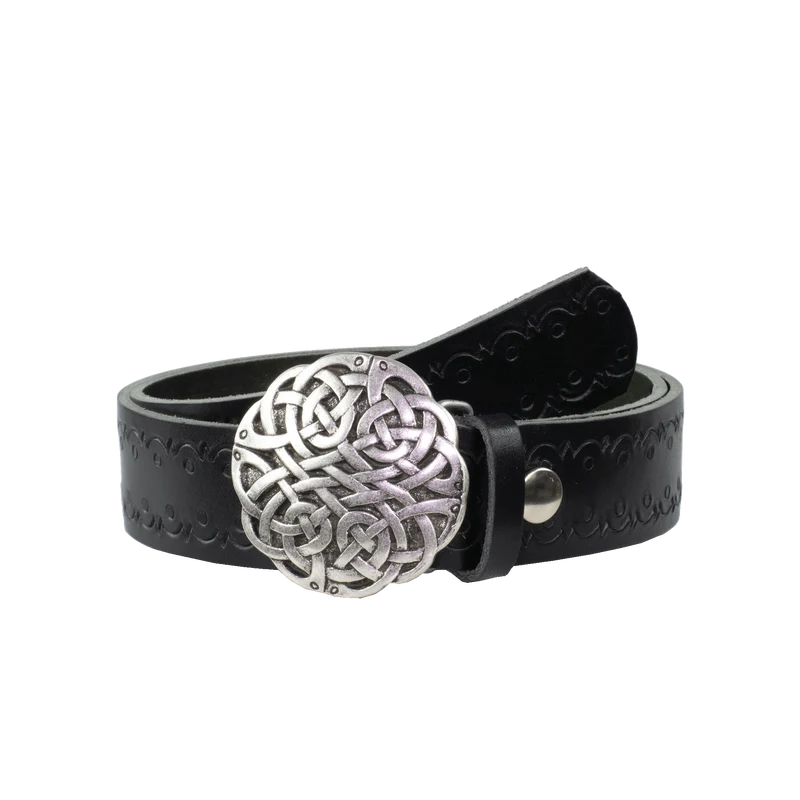 Ledergürtel 4cm mit Schnalle Gordischer Knoten