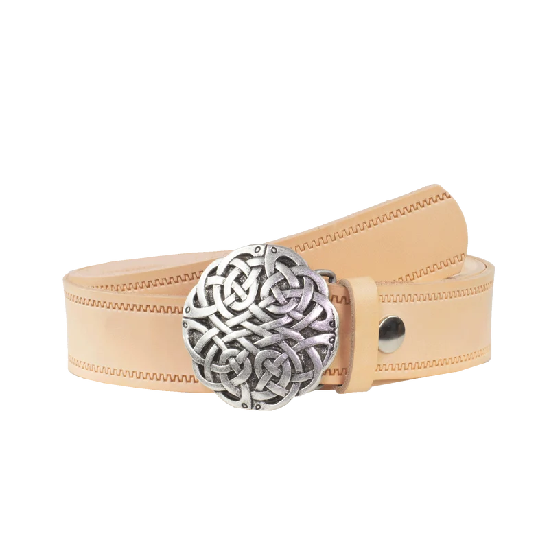 Ledergürtel 4cm mit Schnalle Gordischer Knoten