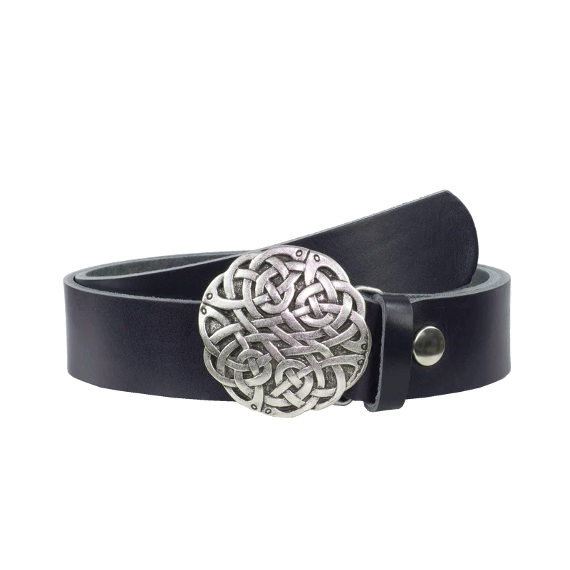 Ledergürtel 4cm mit Schnalle Gordischer Knoten