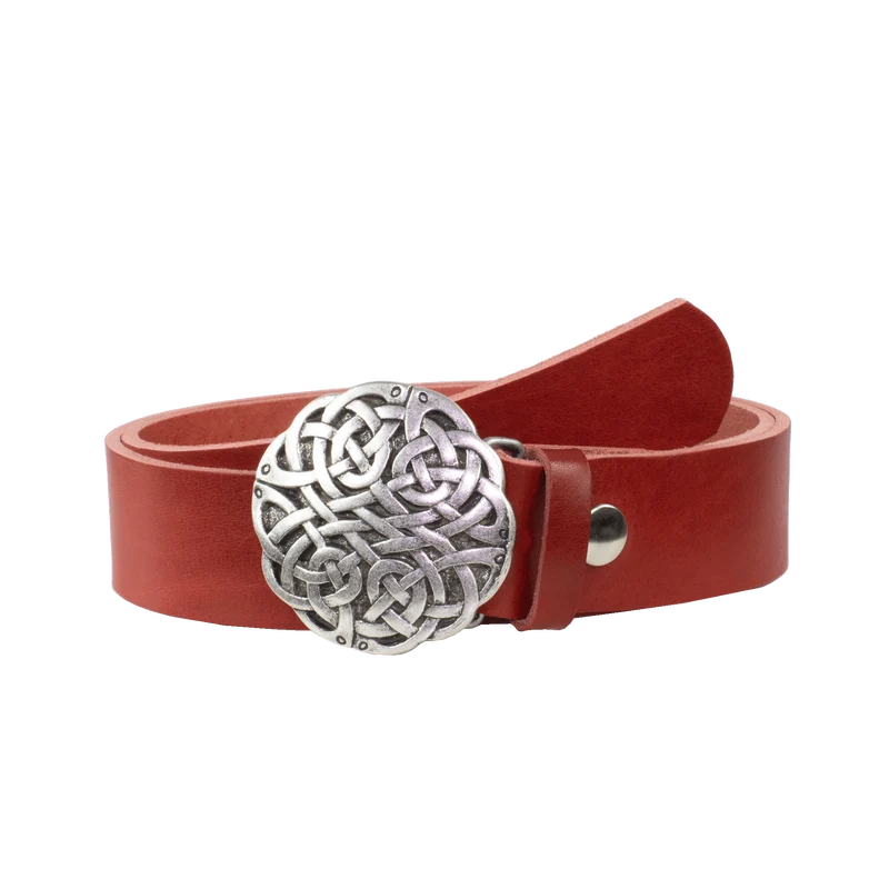Ledergürtel 4cm mit Schnalle Gordischer Knoten