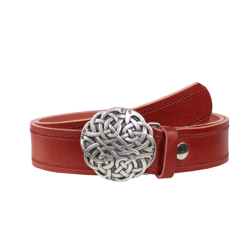 Ledergürtel 4cm mit Schnalle Gordischer Knoten