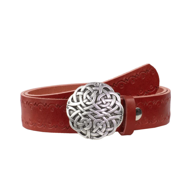 Ledergürtel 4cm mit Schnalle Gordischer Knoten