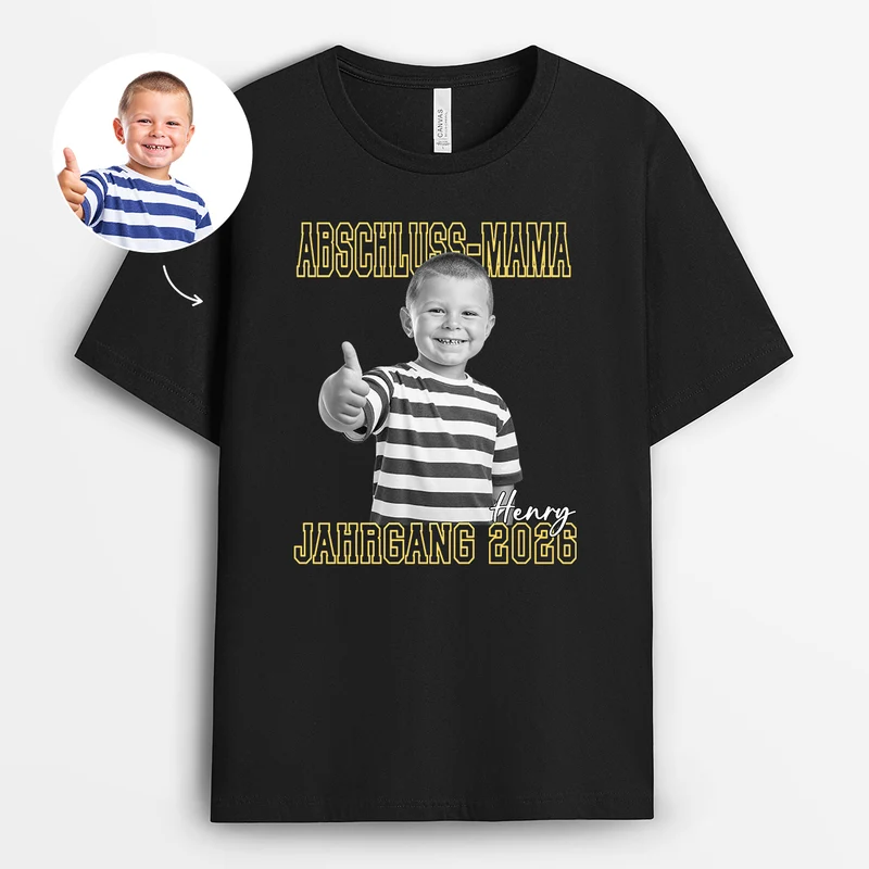 Abschluss Mama Papa - Personalisiertes T Shirt Mit Bild