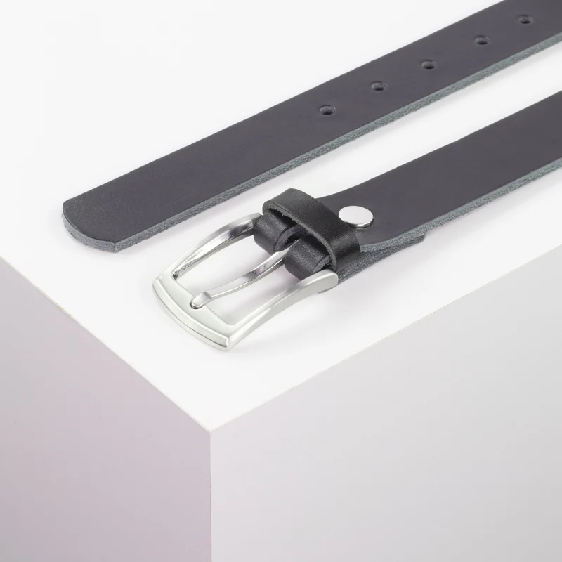 Ledergürtel 3cm mit Schnalle Washington