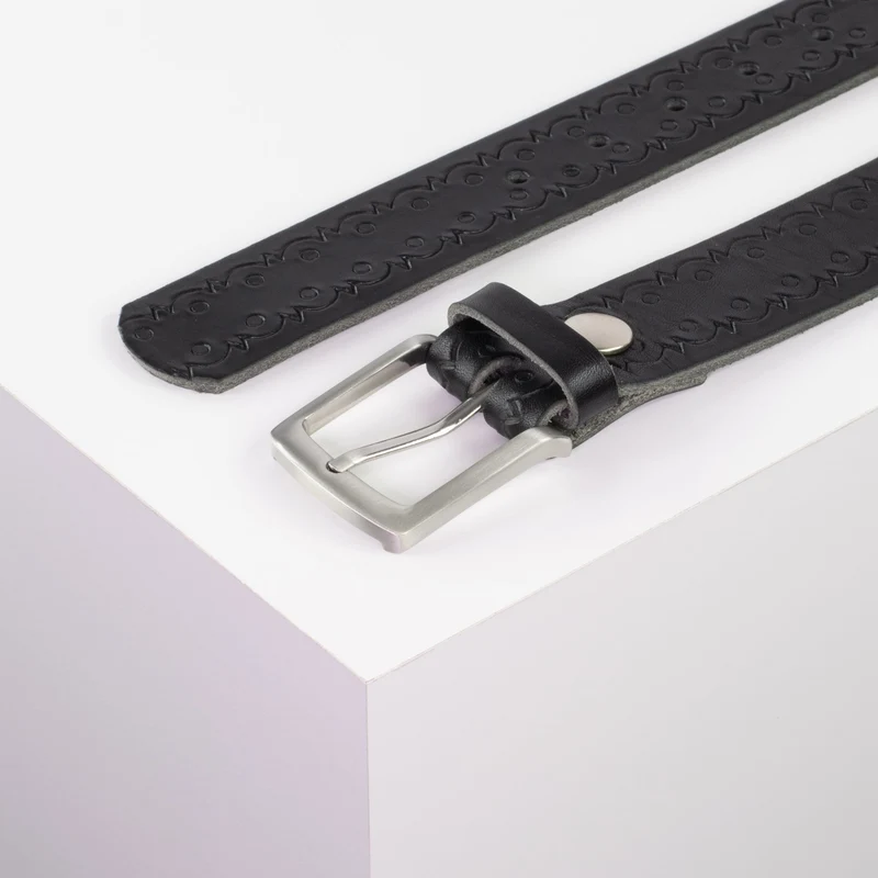 Ledergürtel 3,5cm mit Schnalle Frankfurt